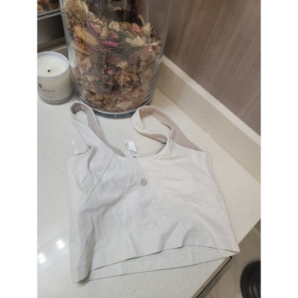 Lululemon Align Ribbed Tank Top Shine Bone Radiate Sleeveless Womens Sz 2 - Picture 2 of 5